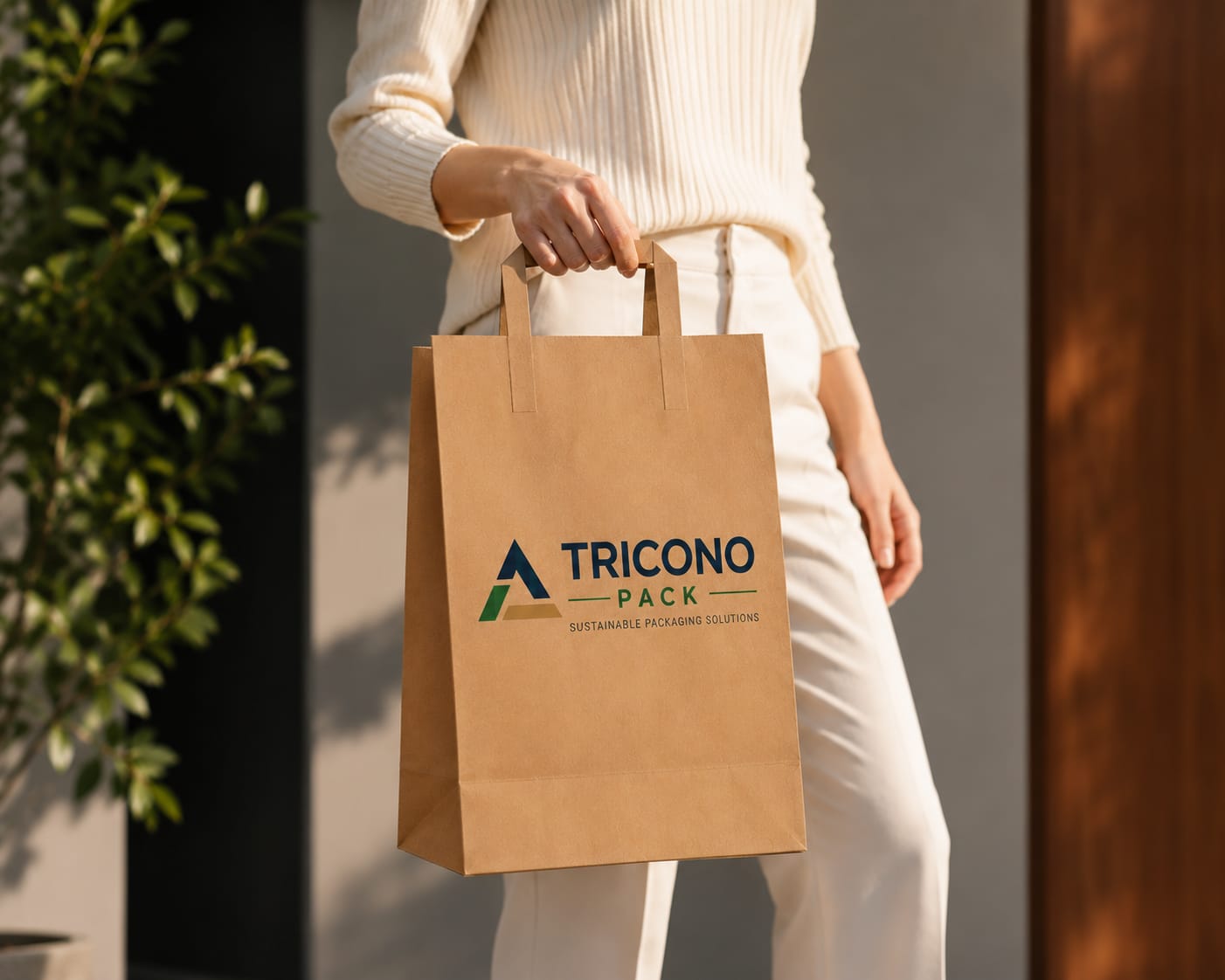 Square Bottom Bags With Flat Handles